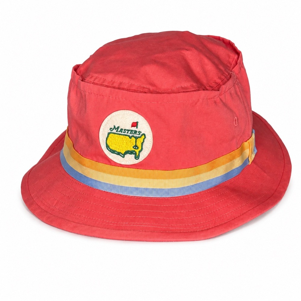 Masters Bucket Hat XL Coral American Needle Augusta Golf Retro Preppy Stripe